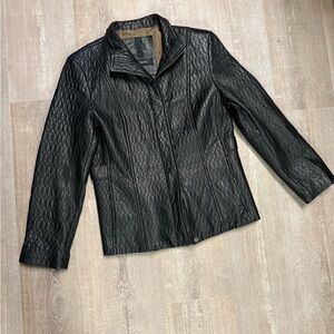 Siena Women’s Medium Black Quilted Real Leather Jacket